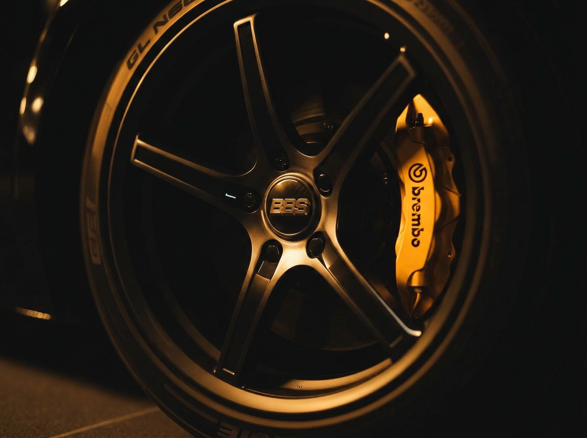 Wheel and brake caliper detail